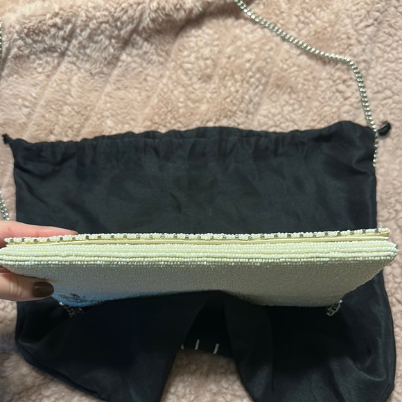 Mary Frances 'Happily Ever After' Beaded Clutch - Cream - Picture 5 of 7